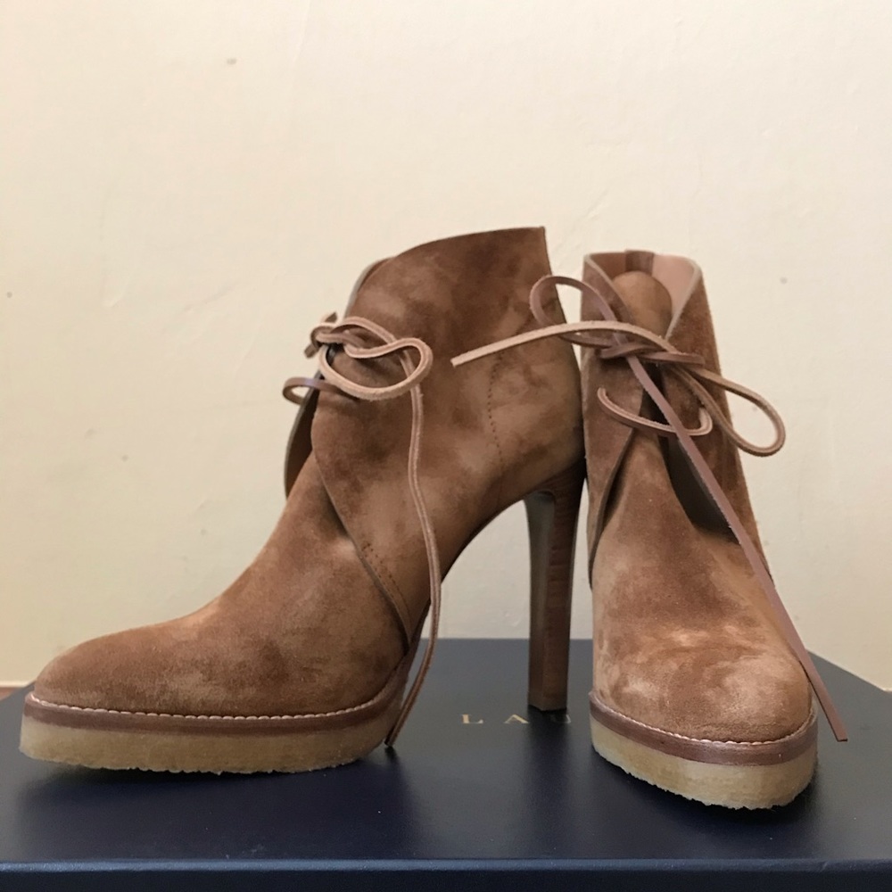 Ralph Lauren Renelle Calf Suede Booties